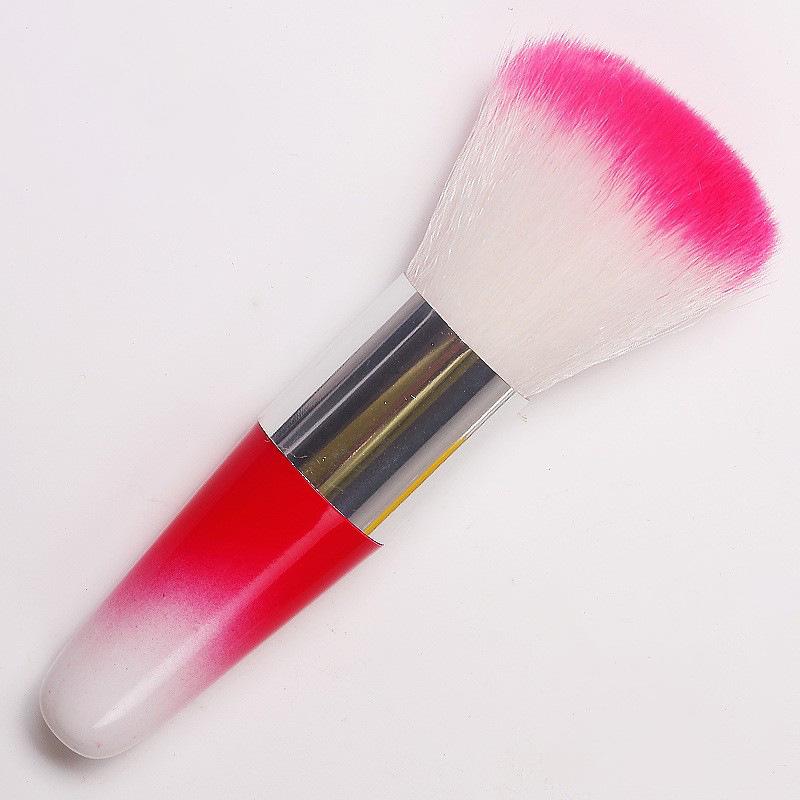 Pędzelek do usuwania pyłku z paznokci - Duża główka, Miękkie włosie, Wielofunkcyjny do paznokci i makijażu