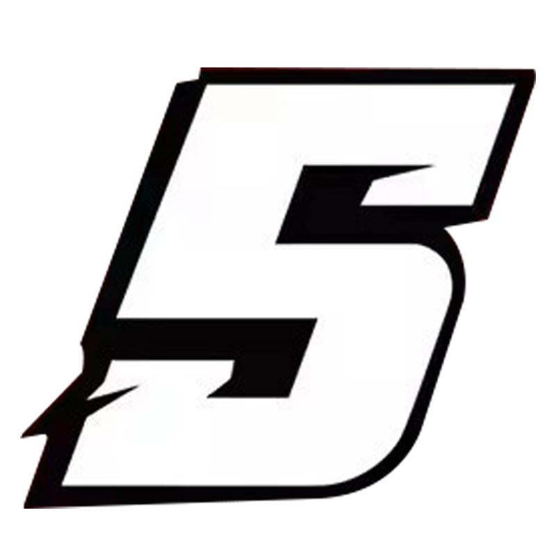 1PC Motorcycle Reflective Sticker,Helmet Decoration,Waterproof And Wear-Resistant,Arabic Numeral Sticker,Motorcycle Accessories