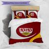 Set Lenzuola Stampato Calcio VfB Stuttgart 3 Pezzi, Comodo Set Copripiumino per Camera da Letto Amico della Pelle