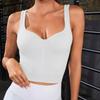 Women's Low Neck Sports Vest Fitness Top Sleeveless Yoga Suit Top Sleeveless Yoga Suit Top