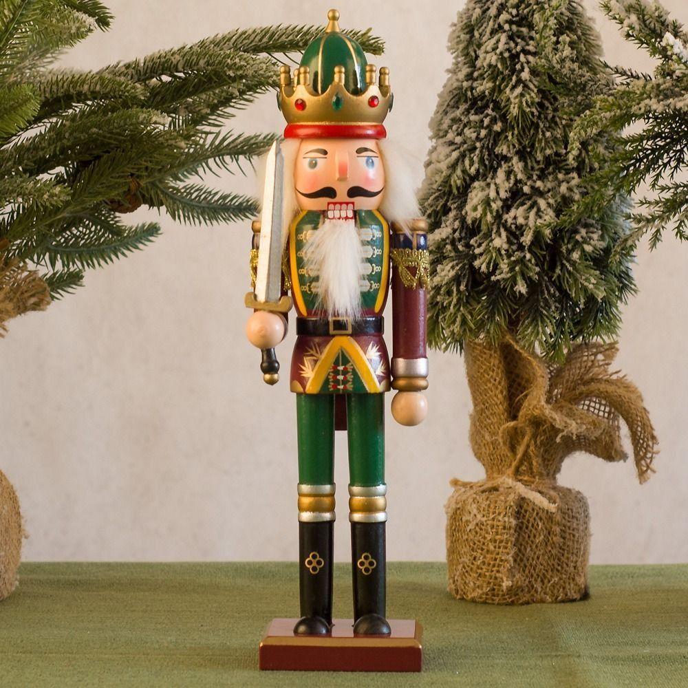 Vintage Soldier Doll Handicraft Handcraft Figurine Christmas Nutcracker Ornament Home