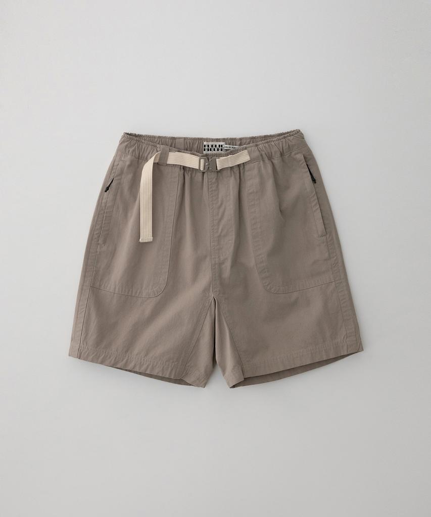 PUBLICFIGURE Cotton Herringbone Half Pants_Beige