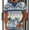 Nuova T-shirt Moda Estiva da Uomo Personalità Versatile Stampa Retrò T-shirt da Uomo Top