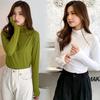 Women's Modal Turtleneck Undershirt Long Sleeve T-shirt Spring Autumn Winter Solid Color Stretch Tight Top