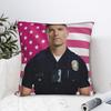 Tim Bradford Eric Winter The Rookie Pink Flag Pillowcase Printed Cushion Cover Decorations  Pillow Case Cover Home Square