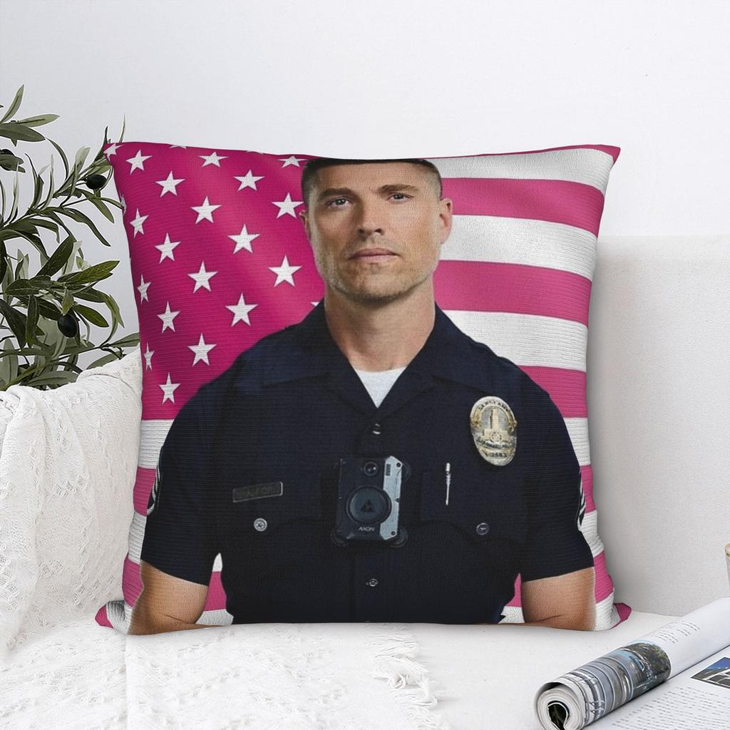 Tim Bradford Eric Winter The Rookie Pink Flag Pillowcase Printed Cushion Cover Decorations Pillow Case Cover Home Square