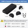 HD2 HDMI 2.0b to DisplayPort 1.4 Adapter 4K 60Hz/HDCP 2.3 Converter for Video Streaming/Gaming