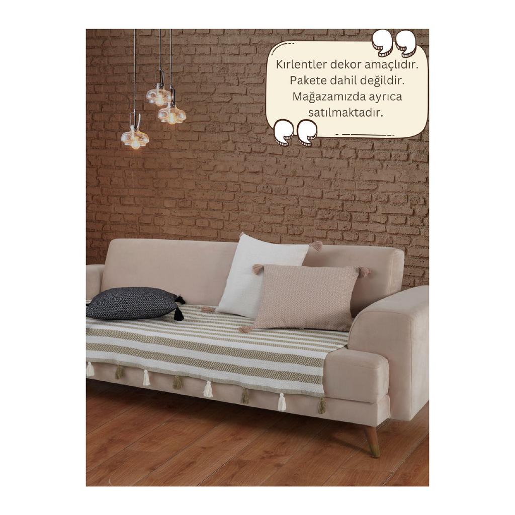 Liva Pompom Black Sofa Cover 115 X 200 Cm Sofa Divan Sofa Bed Armchair Cover Shawl With Tassels