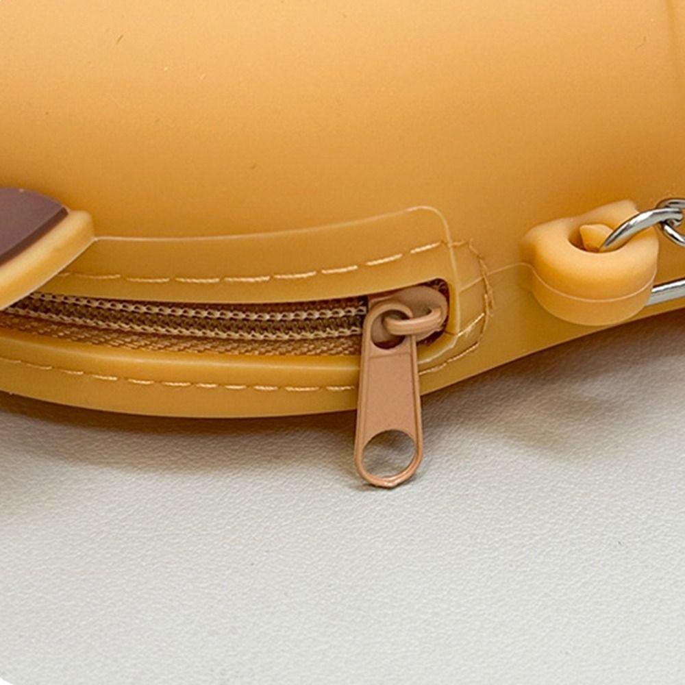 Small Wallet Capybara Crossboday Bag Coin Purse Kawaii Animal Purse Silicone Shoulder Bag  Students