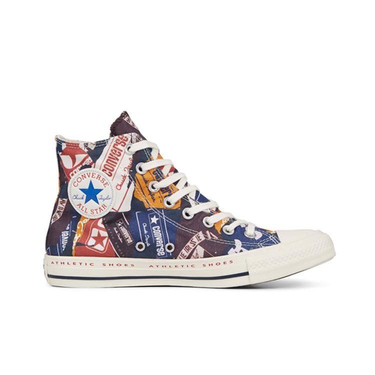 Converse Chuck Taylor All Star Bold Branding High Top Comfortable Canvas Shoes Unisex Sneakers Colorful 166498C