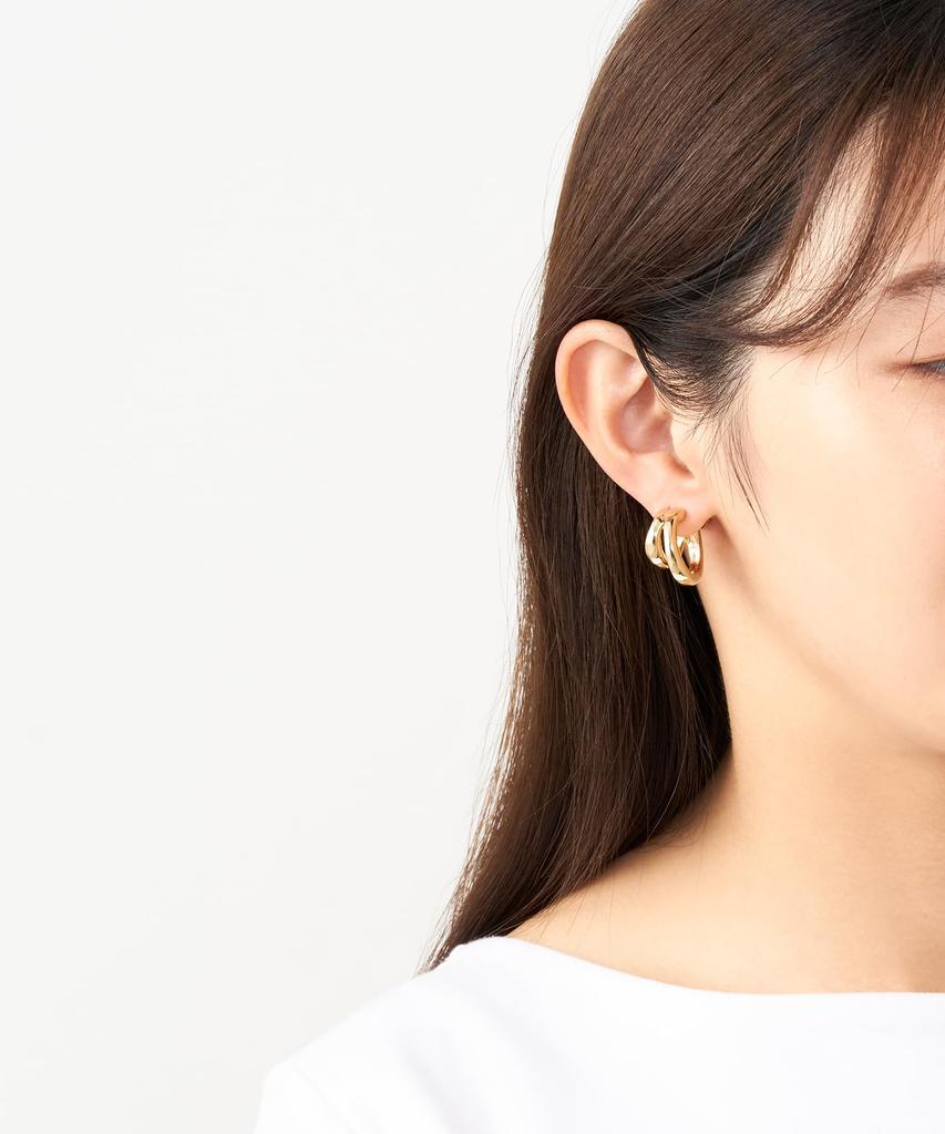 en Nuanced Metal Hoop Earrings LAME1062 AU [Lanvin Bleu]