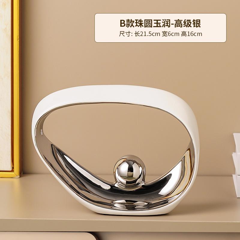 

Abstract Ornaments Decorative Figurines Golden Geometric Office ornaments Sculpture Ceramic Crafts Statues Home Decoration