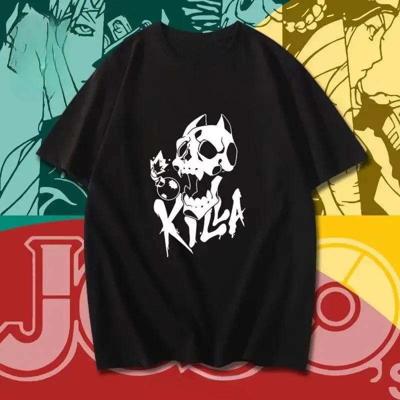 Fashion Jojo's Bizarre Adventure T-shirt Girls Short Sleeve Vaporwave Aesthetic Jotaro T-shirt Kujo Comic Women's Clothing Y2K