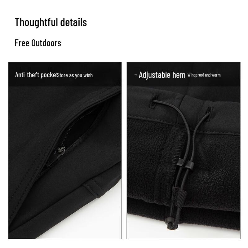 Noslan Women's Outdoor Water-Repellent Wide-Leg Softshell Pants