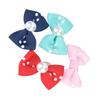 20Pcs Polka Dot Pattern Pet Hair Bows Soft Elastic Band Assorted Color Pet Grooming Bows Bowknot Shape Skin-Friendly Texture