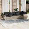 VidaXL Garden Lounge Set with Cushions 6 Pcs, Patio Sofas, Patio Furniture Set, Outdoor Furniture, Grey 3221391