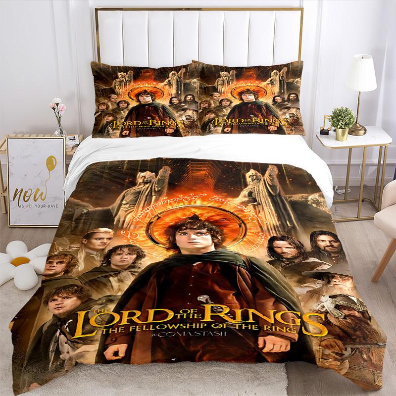 3pcs Lord_of_the_Rings Duvet Cover Set (1 Duvet Cover + 2 Pillowcases, No Core) - Comfortable, And Breathable Bedroom Decoration Yy251104080