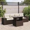 VidaXL Garden Furniture Set with Cushions 5 Pcs Brown Braided Resin 3326724