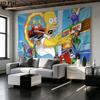The Simpsons Wall Tapestry Aesthetic Wall Hanging Printed Fabric Blanket Decorative Tapestries for Bedroom Living Room Home Decor