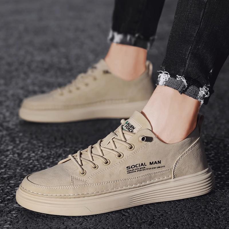 Putian men's shoes autumn 2024 new casual waterproof leather board shoes men's versatile soft sole sports men's trendy shoes