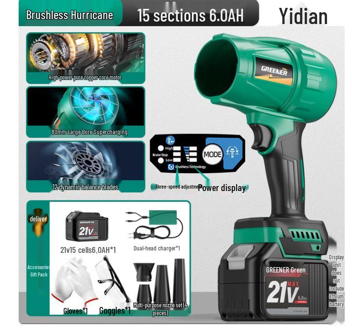 Green Forest 220V High-Power Industrial Hair Dryer & Dust Blower Gun