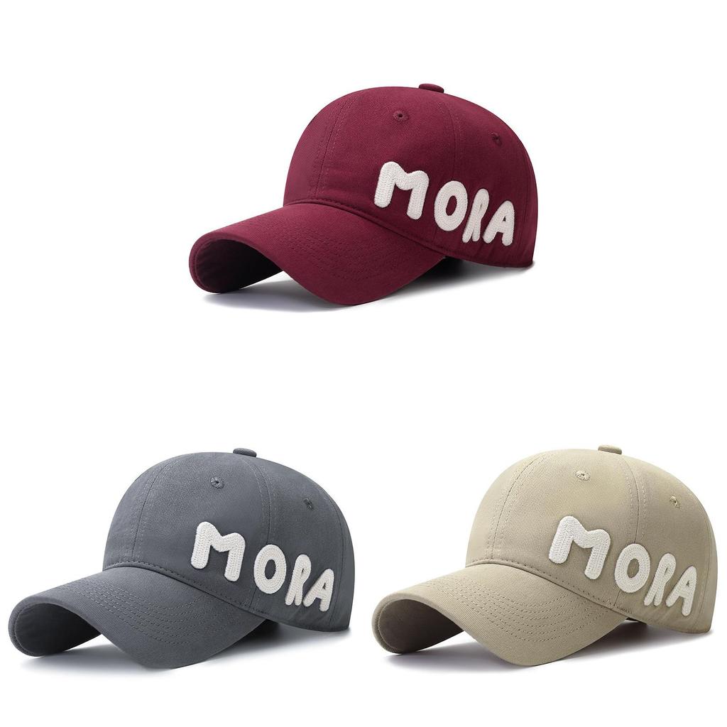 Casual Cotton Baseball Cap With Embroidered Mora Letter And Sunblock For Summer