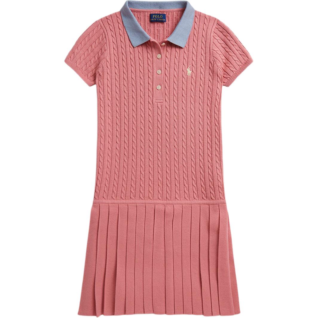 

Платье-поло Ralph Lauren с мини-косами, короткий рукав, для детей CWPODRSG3D21151-650 XL