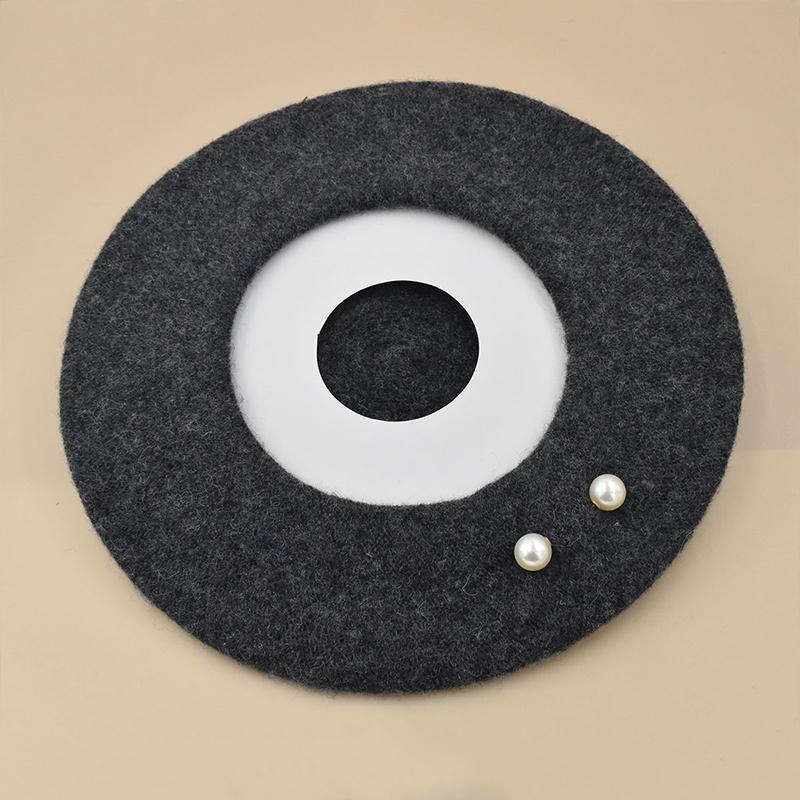 56cm Malířská čepice Lehký Perlový Baret Retro Kšiltovka Vintage Tenká Vintage Vlna Francouzská Dámská Podzimní