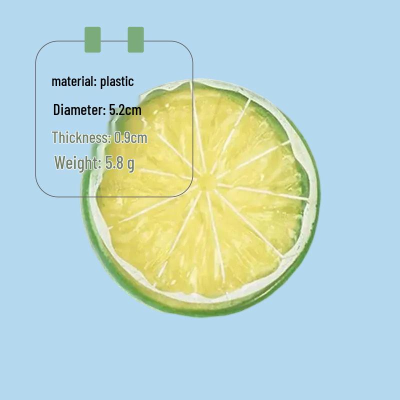 Plastic Lemon Slice Models for DIY Creative Ornaments and Kitchen or Photography Decoration Props