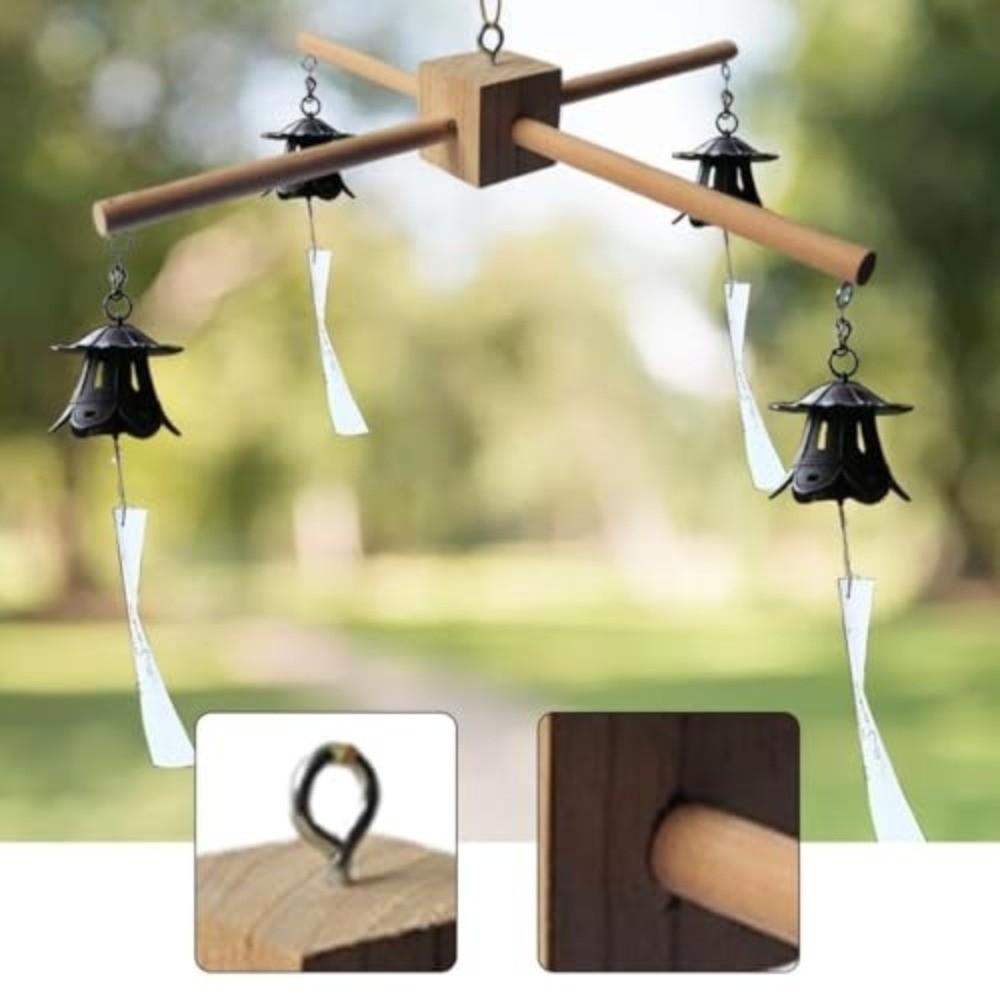 Anti-rust Wooden Mobile Frame Smooth Wind Chime Frame DIY Wind Chime Kit Garden Decor