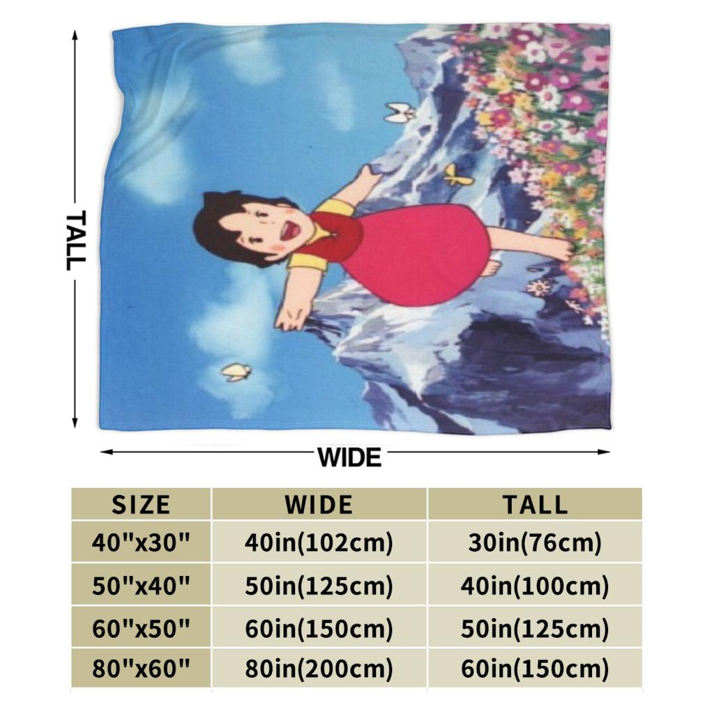 Heidi, Girl of the Alps Blanket Soft Fleece Healing Gift Throw Blankets Bedspread