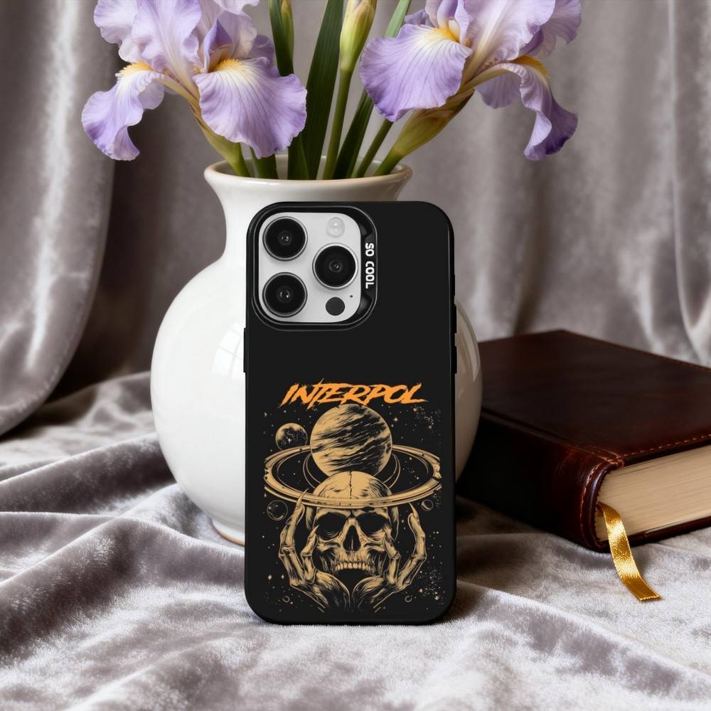 Pop-rock I-Interpol-I Band Phone Case For iPhone17,16,15,14,13,12,11 Plus,Pro Max Black Candy silver phone case