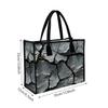 Cracked Pattern Tote Bag Large Capacity Durable Daily Commuter Handbag for Outdoor Shopping Travel Use