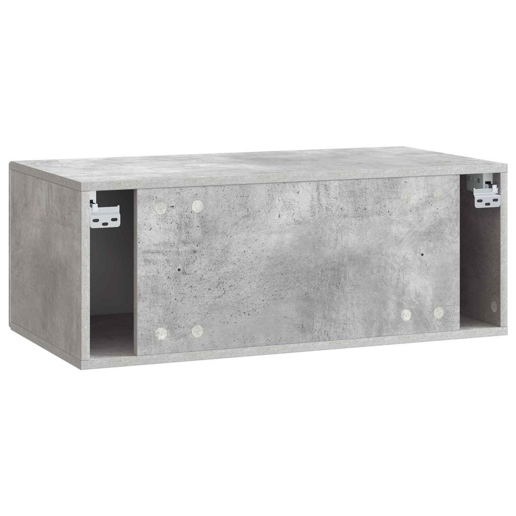 Wall Mounted TV Cabinet 59.5 X 31 Cm Concrete Grey Particleboard