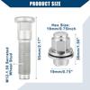 No.C2C35294010 M12-1.5 Wheel Stud Bolts for Jaguar F/S/X-Type XFR XJ/Front Rear Left Right Wheel Lug Studs/Alloy Steel 19mm Hex / 1 Set Silver Tone