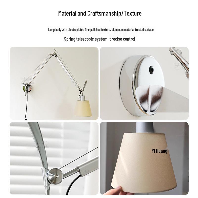 Vintage Italian Minimalist Wall Lamp for Bedroom or Study