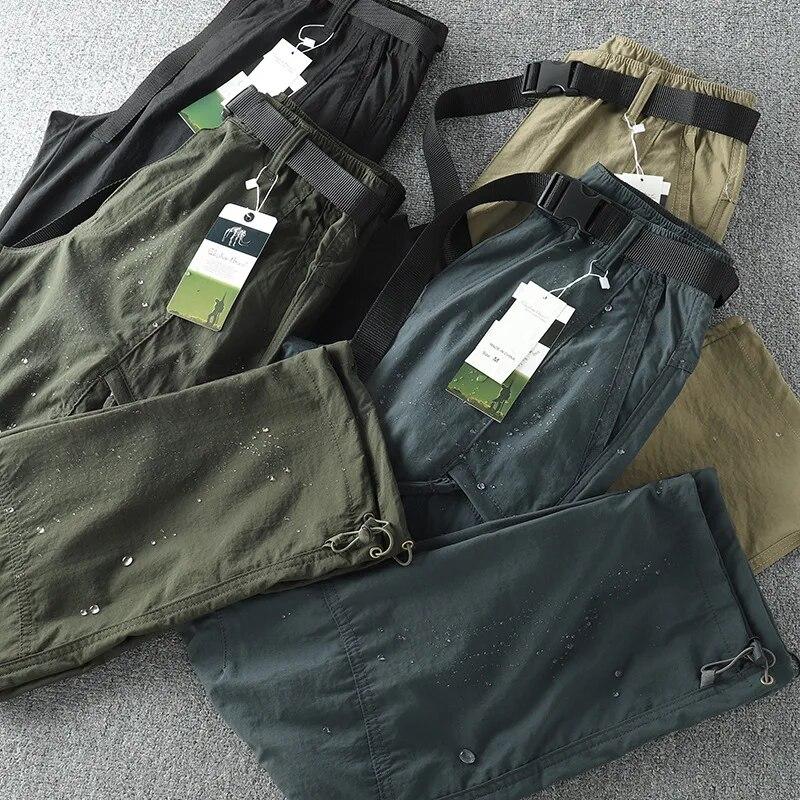 Waterproof Pants Men Cargo Spring Summer Quick Dry Trousers Men's Outdoor Sports Trekking Camping Fishing Pants