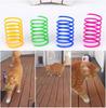 4/200Pcs Cat Spring Toy, Cat Spiral Toys Interactive for Indoor Colorful Cats Plastic Springs Coil for Kitten Hunting Swatting