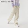 Balabala BalaOne Girls Fleece-Lined Straight-Leg Kids Pants 2025 Winter Warm Fashion 208425108006