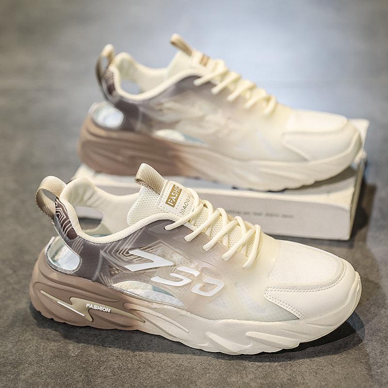 

22 summer new hollow sports shoes mesh thin breathable air shoes comfortable casual trendy running shoes 44 бежевий