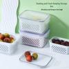 ZISIZ Transparent Plastic Drainer Food Storage Box