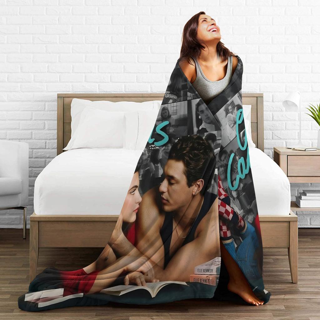 off campus Hannah and Garrett Blanket Flannel Warm Throw Blankets for Bedroom Sofa Bed Rug
