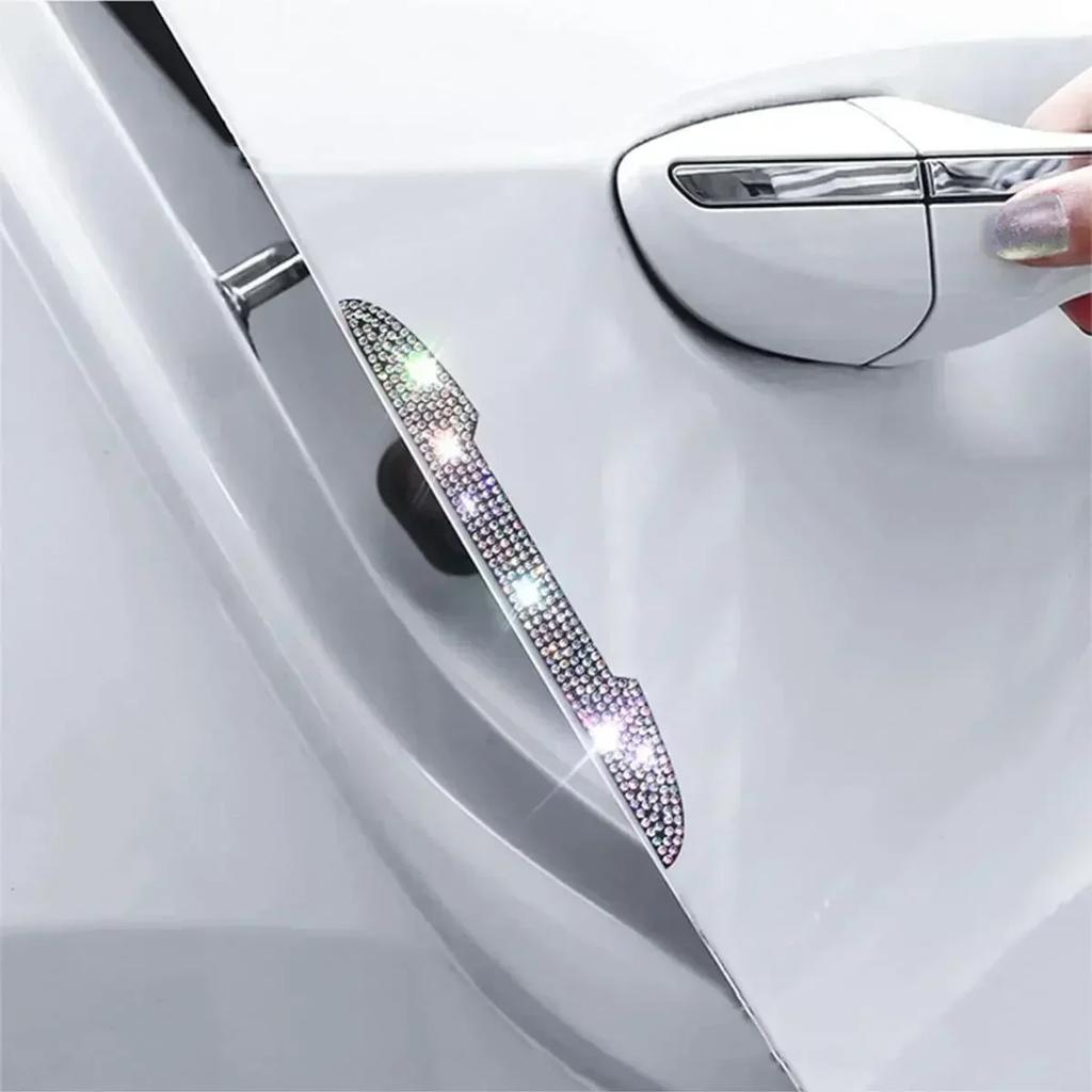Striscia Anti-Collisione per Auto Diamantata Specchietto Retrovisore Maniglia Porta Decorazione Prevenzione Striscia Resistente ai Graffi Strass Amagi