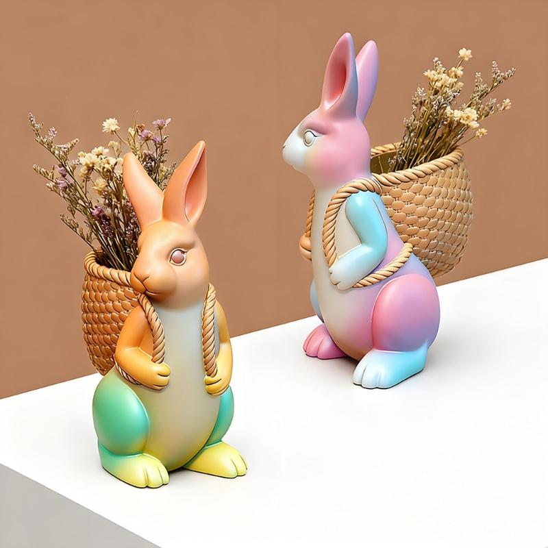 Festival Rabbit Silicone Candle Mold Food Grade Silicone For Epoxy Resin Making Candle Soap Chocolate Holiday Decoration