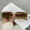 Ins Square Rimless Sunglasses for Women Men Retro Fashion Ocean Lenses Trend Brand Designer Outdoor Shades Eyewear