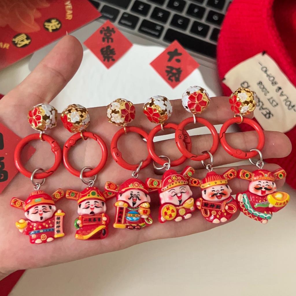 Horse Year The God Of Wealth Keychain Backpack Hanging Decoration New Year Wealth And Happiness Fortune Blessing Gifts