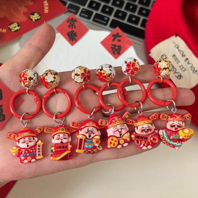 Horse Year The God Of Wealth Keychain Backpack Hanging Decoration  Year Wealth And Happiness Fortune Blessing Gifts