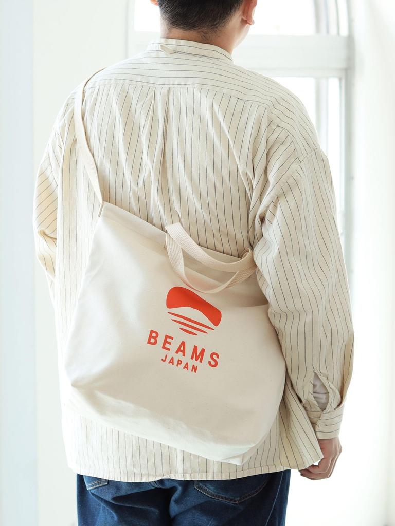 Beams Japan Campus Evergreen Works Custom Logo Tote Free Size Bag, 2-Way Bag, Indigo,
