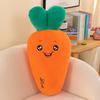 Rabbit Hair Carrot Plush Toys for Girls Sleeping Pillow Round Eyes Radish Rabbit Bedside Cushion Home Decoration