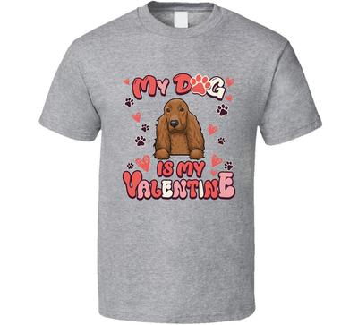 Field Spaniel Mein Hund ist mein Valentin Lustiges T-Shirt